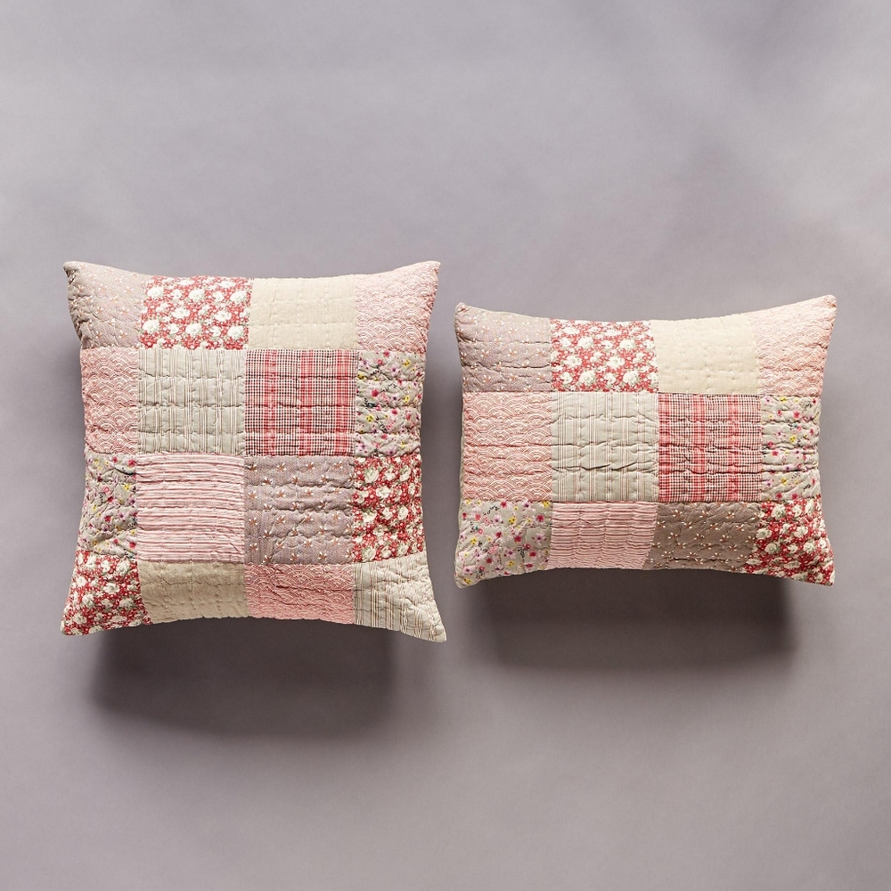 NWT Sundance Handmade Euro Patchwork Pattern Pillow Cover
